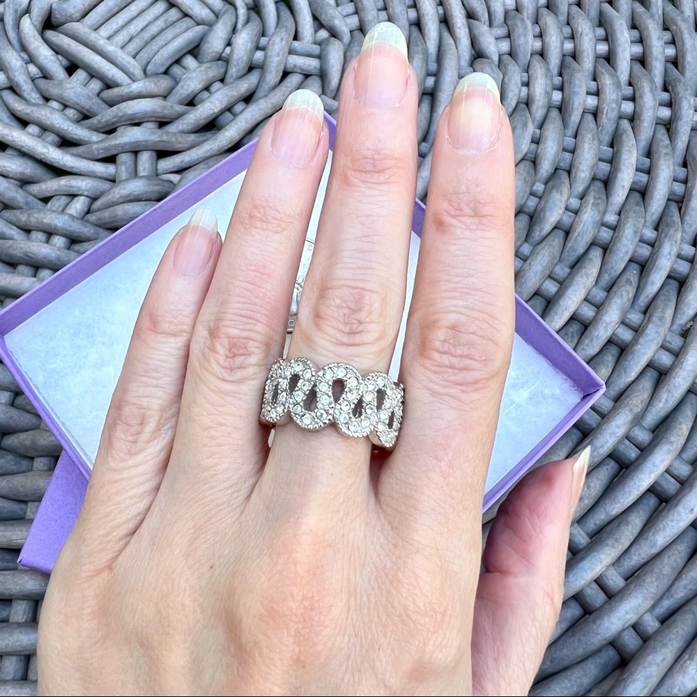Crystal Statement Ring Sz 9.5